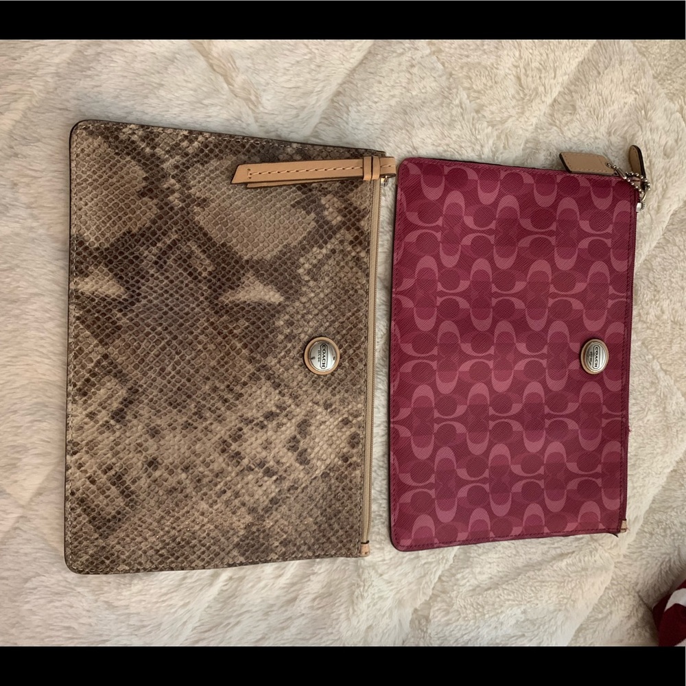 Two Coach Pouches.Great as a clutch or store items